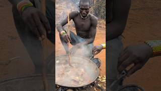 Wow Thats incredible delicious food made by hadzabe tribe middle of nowhere without any spicesfood [upl. by Jump]