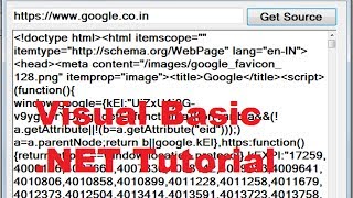 Visual Basic NET Tutorial 56  Get Source Code From Website using VBNET [upl. by Beora]