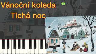 Vánoční koleda – Tichá noc  Silent Night  Stille Nacht  Cicha noc Piano tutorial  Jak hrát [upl. by Nekal]