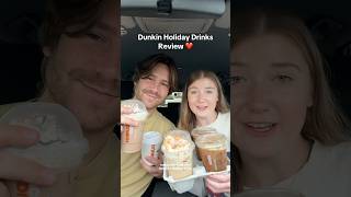 dunkin holiday drinks review❤️ pt 1 dunkindonuts dunkin coffee coffeereview shorts ytshorts [upl. by Naened]