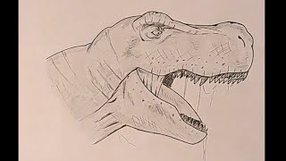 Timelapse drawing of a T rex [upl. by Mcleroy689]