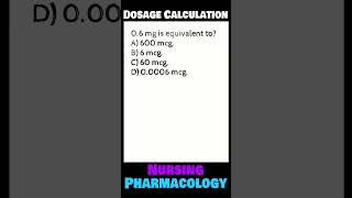 Dosage Calculation Pharmacology for Nursing NCLEX [upl. by Gilchrist259]