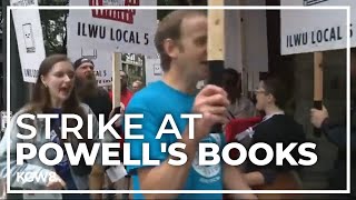 Employees of Powell’s Books stage oneday strike on Labor Day [upl. by Bollay]