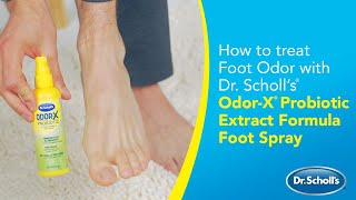 Dr Scholl’s  How to Use OdorX® Probiotic Extract Formula Foot Spray [upl. by Egide]