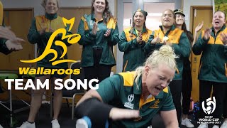 Wallaroos sing team song after victory over Scotland  RWC 2021 [upl. by Stralka]