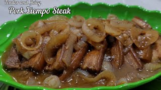 Filipinostyle Pork Belly Steak  Pork Liempo Bistek [upl. by Enaz485]