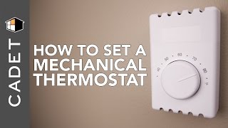 How to set a knobstyle thermostat  Cadet Heat [upl. by Ranilopa]