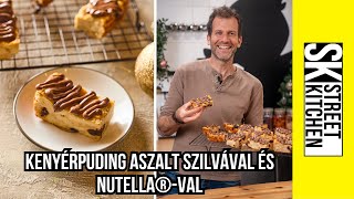 KENYÉRPUDING🍞 aszalt szilvával és NUTELLA®val 😋 [upl. by Afihtan]