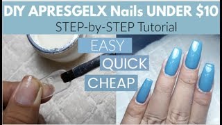 Apres gelX nails DUPE  Apres GelX nails at home CHEAP EASY amp QUICK [upl. by Ahsinrats]