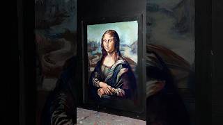 I was bored  how I painted the Mona Lisa with my feet artist portrait funnyart paintings [upl. by Anerok612]