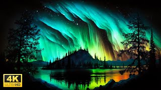 Watch The Aurora Borealis amp The Northern Lights in 4K Video Ultra HD with Relaxing Music [upl. by Amme582]