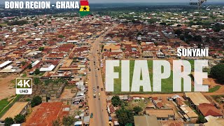 Fiapre Aerial View in the Sunyani West Bono Region of Ghana 4K [upl. by Yatnwahs42]