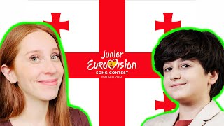 LETS REACT TO GEORGIAS SONG FOR JUNIOR EUROVISION 2024  ANDRIA PUTKARADZE quotTO MY MOMquot [upl. by Latsryk]