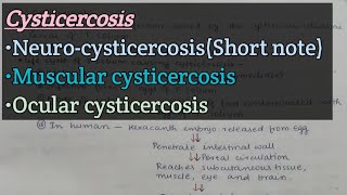 Neurocysticercosis  Cysticercosis  Short noteSAQ [upl. by Eidorb243]