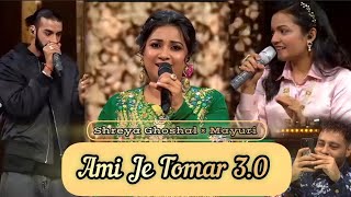 Shreya Ghoshal Ami Je Tomar 30 Duet With Mayuri Saha  Indian Idol 15  Badshah  Vishal Dadlani [upl. by Baler]