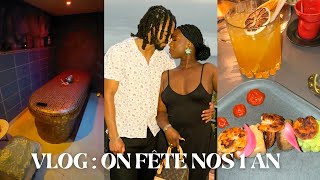 VLOG  ON FÊTE NOS 1 AN 👩🏾‍❤️‍💋‍👨🏽💍 surprise spa et restaurant [upl. by Ennalorac]