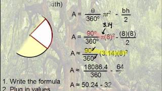 Geometry  Area of Segments [upl. by Ennywg416]