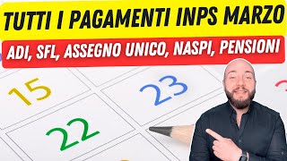 PAGAMENTI INPS MARZO 2024 tutte le date per ogni categoria [upl. by Jarin3]