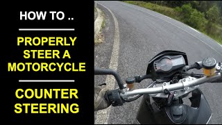 How To Counter Steer a Motorcycle Effectively [upl. by Nabois928]