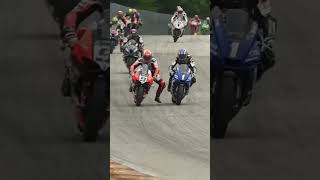 Things are getting rowdy in the Medallia Superbike Class shorts motorcycle motorsport [upl. by Candice160]