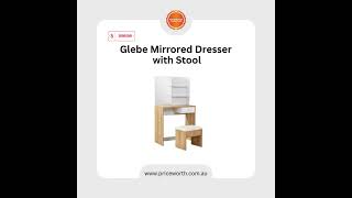 Glebe Mirrored Dresser with Stool [upl. by Ahsikyt365]