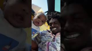 Kodak Black goes live with his son Viking cute [upl. by Kcirdec214]