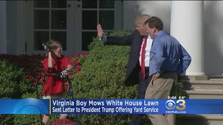 Virginia Boy Mows White House Lawn [upl. by Netsrik689]