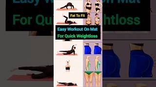 Easy Workout On Mat For Quick Weightloss 😱 Fat To Fit 🔥shorts workout fitness weightloss [upl. by Sylvanus]