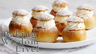 How to Make Swedish Semlor Buns  LIVESTREAM w Anna Olson [upl. by Pavel]