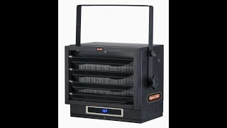 DynaGlo 7500W Electric GarageShop Heater with Nest Tstat InstallNOT THIS modelread descvolts [upl. by Trebor]