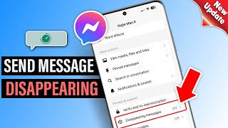 How To Send Disappearing Photo amp Video On Facebook Messenger 2024 New Update [upl. by Mcclimans]