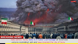 Stramboli Volcano ERUPTS Lava Destroys Italian Town Overnight [upl. by Nairda299]