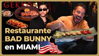 ME ARRUINO en el RESTAURANTE de BAD BUNNY en MIAMI  POSTUREO [upl. by Zetnom]