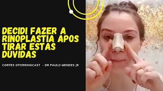 O que você PRECISA SABER antes de realizar uma RINOPLASTIA CIRURGIA PLASTICA DO NARIZ [upl. by Bernardi]