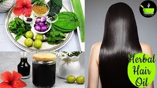 Homemade Herbal Hair Oil  How To Stop Hair Fall Naturally At Home  Hair Oil For Long amp Strong Hair [upl. by Elletsirk851]