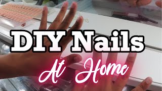 DIY Natural Pink Almond French Tip Nails at Home  Save Time amp Money  Nail Tutorial [upl. by Martz]