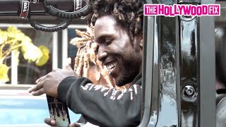 SAINt JHN amp Lil Uzi Verts ExGirlfriend Brittany Byrd Hang Out Together In His Jeep At Earthbar [upl. by Glogau]