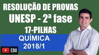 Resolução da prova UNESP Específica de Química 20181 Questão 17 [upl. by Aihtnyc]