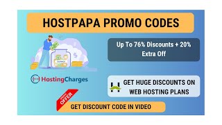 HostPapa Coupon Code Extra 20 Discount on Shared amp WordPress Hosting [upl. by Aihsaei545]