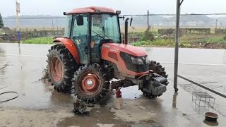 Restoring a Kubota Tractor  Replacing the Front Wheel Bearings [upl. by Nnaes]