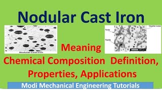 nodular cast iron  properties of nodular cast iron microstructure of cast iron types of cast iron [upl. by Annaujat]