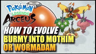 Pokemon Legends Arceus  How To Evolve Burmy Into Mothim Or Wormadam  How To Get Mothim Or Wormadam [upl. by Lipsey]