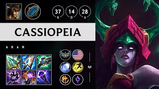 Cassiopeia ARAM Triple Kill Unstoppable  NA Challenger Patch 1422 [upl. by Nodnil]