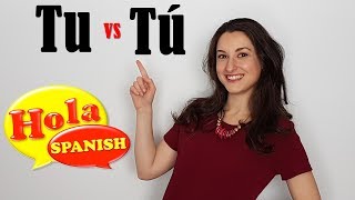 Difference between Tú and Tu in Spanish  HOLA SPANISH [upl. by Ozzie]