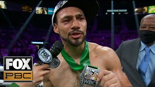 Keith Thurman and Mario Barrios postfight interviews  PPV on FOX [upl. by Podvin]