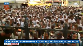 Lavagem do Bonfim atrai multidão a Salvador [upl. by Ardnusal508]