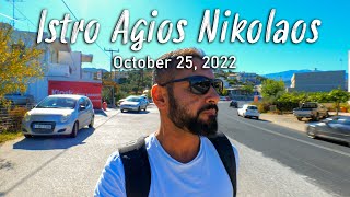 Agios Nikoloas Istro Volisma Beach walking tour 4k Greece 2022 [upl. by Ahsienek290]