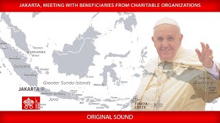 Jakarta Meeting with beneficiaries from charitable organizations 5 September 2024 Pope Francis [upl. by Avehs]