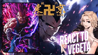 Tokyo revengers react to takemichi as Super Saiyan blue Vegeta  Gacha life  Dragonball hero Goku [upl. by Goodwin454]