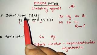 CHELATING AGENTS WITH TRICKS  METAL POISONING REMEDIES  RRB PHARMACIST EXAM  GPAT  ESIC PART62 [upl. by Reamy568]